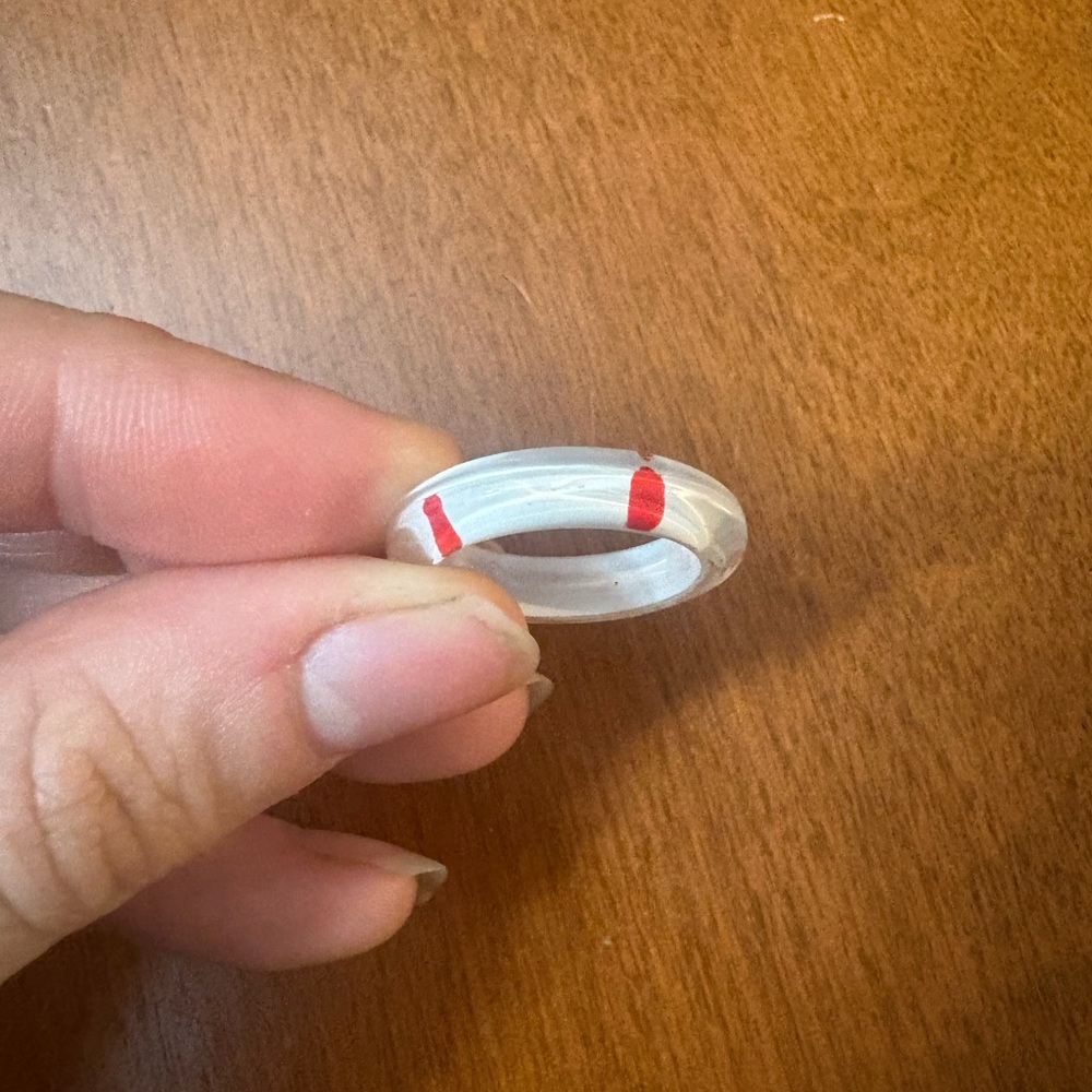 Amazon Red and Clear Ring